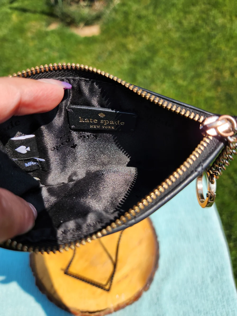 Kate Spade Quilted Black Leather Card Holder
